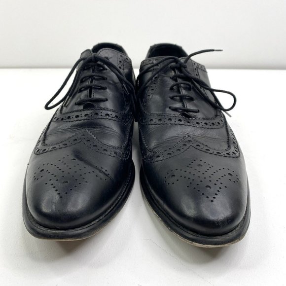 CALZOLERIA TOSCANA Mens 42.5 US 9.5 Black Leather Wingtip Oxford Derby Shoes main image 6